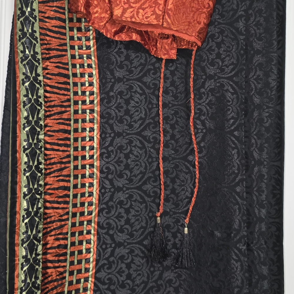 Bombay Black and Red Saree